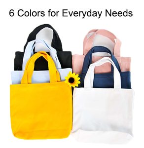 Diy School Activities Shopping Groceries Gift Party 6 Colors Reusable Mini Cotton <b>Small</b> <b>Canvas</b> <b>Tote</b> <b>Bag</b> Kids - Product Image 4