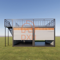 Fabrication de maisons préfabriquées en conteneurs à double étage sur mesure avec douche et salle de bain pour une utilisation en extérieur, design moderne