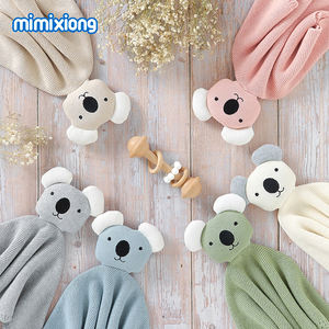 Sıcak satış özelleştirilmiş bebek Lovey hayvan Koala kafa peluş bebek yorgan nakış bebek güvenlik battaniyesi yumuşak doldurulmuş oyuncaklar - Product Image 5