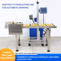 Machine de marquage laser à fibre volante automatique 20W 30W 50W pour le marquage de la date de péremption et le codage par lots sur métal, PE, PP, PVC, tuyaux et tubes