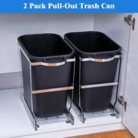 Poubelle coulissante en métal pour évier de cuisine, organisateur de déchets, rail coulissant pour armoire, outils multifonctions durables