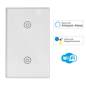 US Smart Wifi Wall Touch Switch 1/2/3 Gang Glass Panel light Switch Interruptor inteligente smart switch