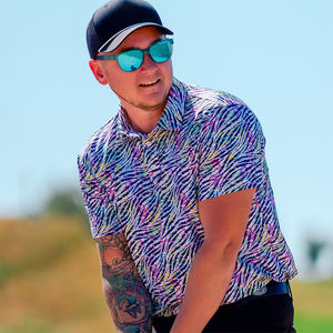 Golf delgado de lujo para hombre para camiseta de Polo uniforme Atlético personalizado alta calidad todo-Estampado poliéster Spandex activo diseño superior corto - Product Image 6