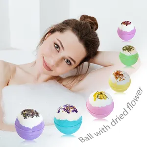 ต่ําขั้นต่ําขายส่งของขวัญแปลกใจอาบน้ําFizzy Bath BubbleหรูหราBathbombsสปาผ่อนคลายฟองธรรมชาติอินทรีย์Fizzier Bath Bomb