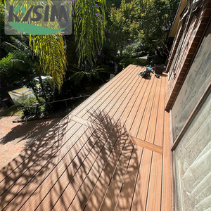 Outdoor <strong>Deck</strong> Flooring No Gap Waterproof 3D Embossed Weather Resistance Dual Tone <strong>Decking</strong> Composite <strong>WPC</strong> <strong>Decking</strong> Boards - Product Image 4