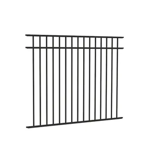 Panneaux de clôture en fer forgé bon marché, clôture supérieure en acier de 6 pieds x 8 pieds en aluminium galvanisé enduit de poudre - Product Image 3