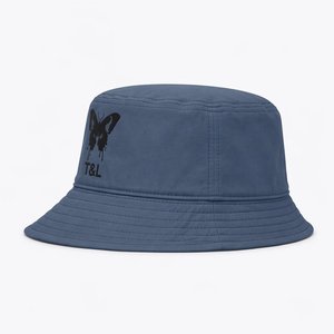 Wholesale Custom Logo <b>Flat</b> Embroidered Quick Dry Polyester Bucket <b>Hat</b> Breathable Sun Fishing <b>Hat</b> Manufacturer - Product Image 4