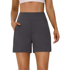 Pantalones Cortos Deportivos para Mujer FOXA, Cintura Alta con Bolsillos, Secado Rápido, para Gimnasio, Correr, Senderismo, Atletismo, Casual, Estilo Bermuda - Product Image 1
