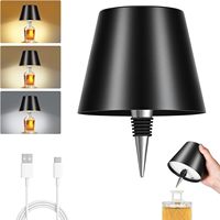 Lampe de bouteille moderne sans fil, LED portable, 3 couleurs, gradation progressive, rechargeable, commande tactile, pour bars et restaurants