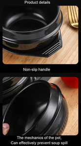 新しい韓国のビビンバドルソボウルプレミアムセラミックストーンポットコマーシャルライスヌードルキャセロールケルプスープボウルトレイ付き - Product Image 5