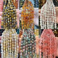 Perles de pierres précieuses naturelles facettées en gros, perles de cristal carrées irrégulières pour la fabrication de bijoux, bracelets et colliers DIY
