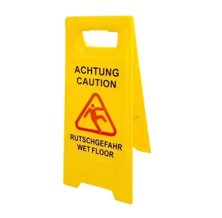 Plastic Double Side Yellow Wet Floor
