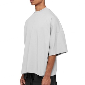 Camiseta TOPSHOW, Fabricante de Camisetas, Camiseta Corta con Hombros Caídos para Hombre, Camiseta Ancha de Algodón Grueso Personalizada, Camiseta Extra Grande Lisa - Product Image 2