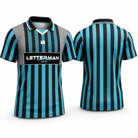 Camiseta de Fútbol Retro Americana con Rayas y Logotipo Personalizado, Sublimada, Transpirable, Venta al Por Mayor para Días de Partido