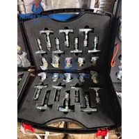 Boîtier de raccordement en T HongWang 5 jauges pour diagnostic de pression hydraulique avec kit de jauges WSG générique pour excavatrice, garantie 1 an