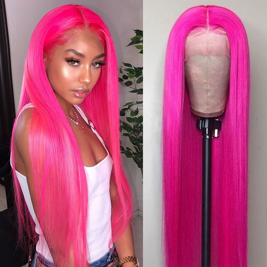 peach red wig