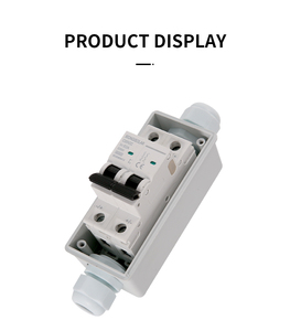 HT IP65 không thấm nước ngoài trời ABS hộp phân phối điện AC <span class=keywords><strong>DC</strong></span> năng lượng mặt trời ngắt mạch MCB 63A RCBO 2P nhựa hộp nối dây - Product Image 3