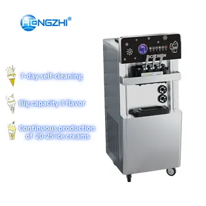 Máquina de helados con pantalla táctil vertical de 3 sabores de gran capacidad HENGZHI