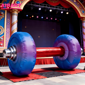 Haltères gonflables pour la décoration de scènes gonflables, haltères de gymnastique gonflables pour la décoration de courses - Product Image 2