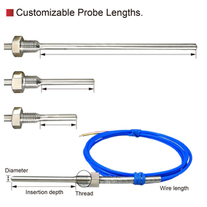 Sensore di temperatura digitale filettato DS18B20‑1 impermeabile con sonda in acciaio inox ‑55 a 125C per rilevamento remoto - Product Image 4