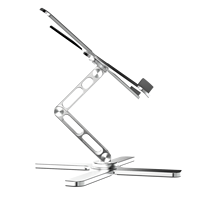 Support pour ordinateur portable rotatif à 360 degrés réglable Support en aluminium pliable pour ordinateurs portables et tablettes de 10 à 17 pouces
