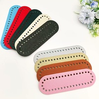 Base de sac tissé faite main DIY en PU, sans clou, imperméable, 18x5.5cm, pour crochet et fil