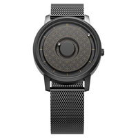 Reloj de Cuarzo para Hombre, Personalizado OEM, Levitación Magnética, Sin Agujas, Correa de Cuero, Ecológico, Movimiento Importado, Venta al Por Mayor