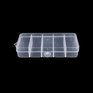 Transparent Plastic Storage Box 5-Compartment With Lid For Fishing Hooks Screws Parts Beads Desktop Organizer 12.9cm Long - Product Image 5