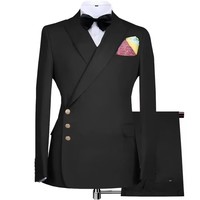 Jas Pria Formal Desain Khusus 3 Kancing Blazer Celana Bisnis Pernikahan Pengantin Pria Prom Jas Tailor Made untuk Pria