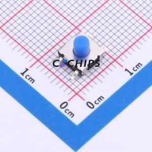 TS-1047A-A5B3-D2 Tactile Switch SMD,6.2x6.4mm Switch Single Pole Single Throw Round Button 2.5N Vertical Mount - Product Image 1