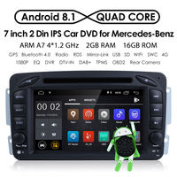 IPoster vendeur chaud 7 pouces Double din voiture lecteur dvd android autoradio pour mercedes-benz w209 voiture gps navigation avec BT WIFI 4G