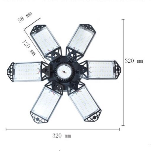 High Quality Hexagon Hyper Tough Lumiere Atelier Screw-in Ceiling Light Fixtures 2 Pack Led Garage Lights