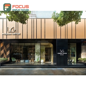 Mostrador de Servicio para Cafetería de Gran Formato con Panel de Vidrio Templado, Zona de Exhibición de Accesorios, Mostrador de Caja para Cafetería - Product Image 2