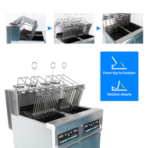 Friggitrice Elettrica Commerciale Completamente Automatica da 28L con Sollevamento Automatico e Filtro dell'Olio per Fish and Chips - Product Image 3