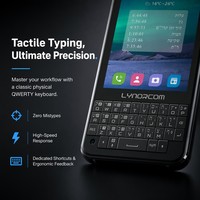 Teléfono 4G LTE con Cuerpo Metálico Resistente, Teclado QWERTY Físico Completo, Desbloqueado, Portátil, Textura Metálica, Doble SIM, OEM, ODM