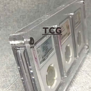 TCG rõ ràng siêu cao cấp acrylic 3 phân loại đồng xu ngc/pcgs/icg chủ với trường hợp đứng pccb đồng xu hiển thị sàn cho lớp Bộ sưu tập - Product Image 3