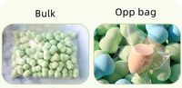 Vente en gros échantillon gratuit bas quantité minimale de commande vente chaude beauté éponge mélangeur avec différentes couleurs Opp sac ensemble en vrac moins cher