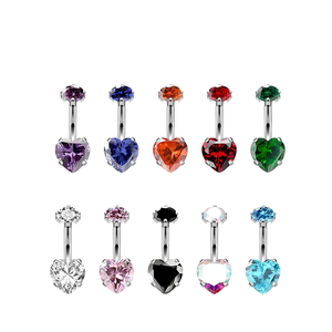 Anillo de Ombligo para Mujer Gaby, Color Verde <span class=keywords><strong>Esmeralda</strong></span>, Aleación de Titanio ASTM-F-136, Chapado en Oro/Plata, Rosca Interna, para Regalo o Fiesta - Product Image 1