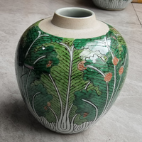 Vase de table en porcelaine de petite taille, motif chou peint à la main, style Art déco, pour la décoration de la maison, ornements de Pâques, fait main