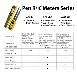 Caneta Digital VA505B LCR Patch Braçadeira Capacitância Indutância SMD <span class=keywords><strong>Tester</strong></span> Caneta Pinça Tipo RCD Ohm Componente <span class=keywords><strong>Tester</strong></span> - Product Image 2