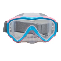 Masque de plongée Xin yi xuan 2528B avec bandeau tricoté, masque de plongée en silicone liquide avec cadre en PC pour la plongée en apnée et la plongée sous-marine