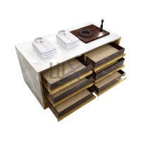 LUX Bois Classique Noir Vêtements Présentoir Rack Hommes Vêtement Costume Magasin Intérieur Free Design Meubles Or Gagnant POPAI