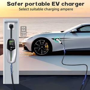 LCLCTEK <span class=keywords><strong>Cable</strong></span> de cargador EV portátil <span class=keywords><strong>Tipo</strong></span> <span class=keywords><strong>2</strong></span> Cargador de coche eléctrico ajustable Estación de <span class=keywords><strong>carga</strong></span> EV de <span class=keywords><strong>2</strong></span>.99KW con pantalla LED - Product Image 2