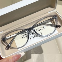 Lunettes de lecture unisexe œil de chat rétro, verres AC anti-lumière bleue, couleur assortie, monture ultra-légère couleur thé, effet amincissant pour tous les visages