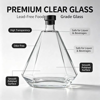 Bouteille à liqueur en verre rechargeable, personnalisable, étanche, avec design estampé à chaud