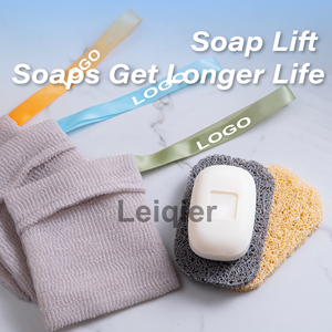 Sac à savon en maille moussante avec logo personnalisé - Brosse exfoliante douce pour le lavage quotidien du visage, le bain des mains, les soins du corps, la lessive à domicile - Product Image 6