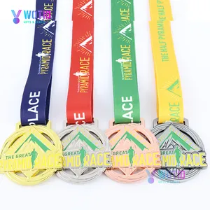 Medal Manufacturer Design Custom Metal Marathon Medal 5K 10k 21k 42k Fun Running Finish Medals