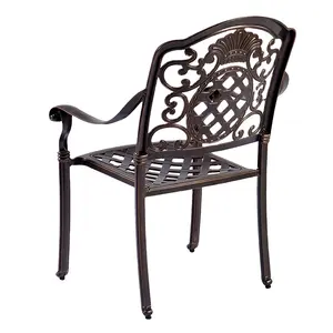 Outdoor Garden Anti-Rust Cast Aluminum Patio Set Metal Dining Chair