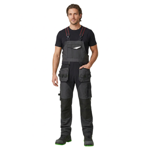 Combinaison de travail noire pour homme en polyester/coton, multi-poches, ignifuge, certifiée CE, détection des aiguilles, fusion sans couture - Product Image 6