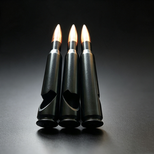 Regalo Personalizzato per la Festa del Papà, Apribottiglie in Vero Proiettile Calibro 50 <span class=keywords><strong>Nero</strong></span> Autentico, Cavatappi a Forma di Proiettile - Product Image 1